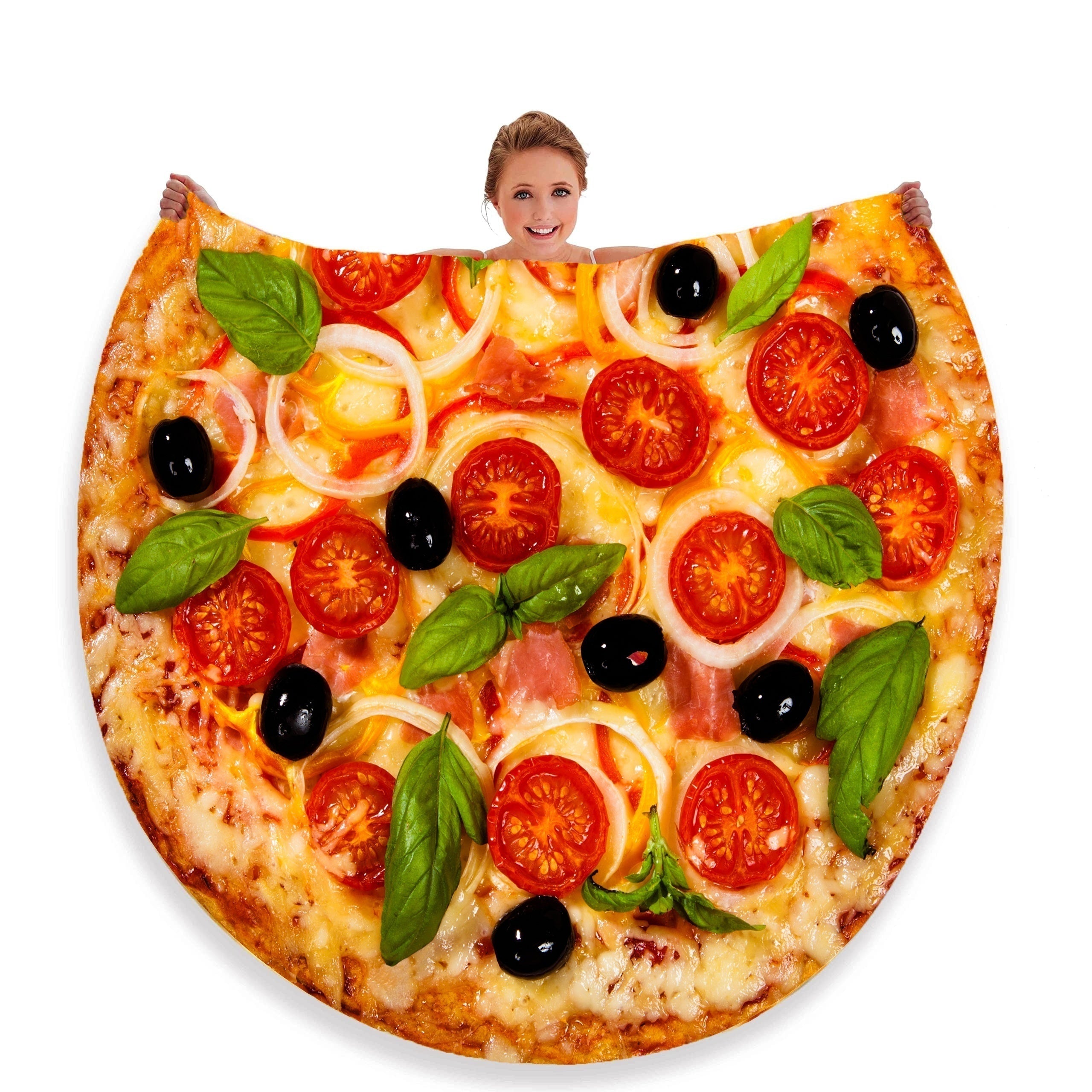 Reversible Microfiber Food Pattern Blanket for Kids and Adults