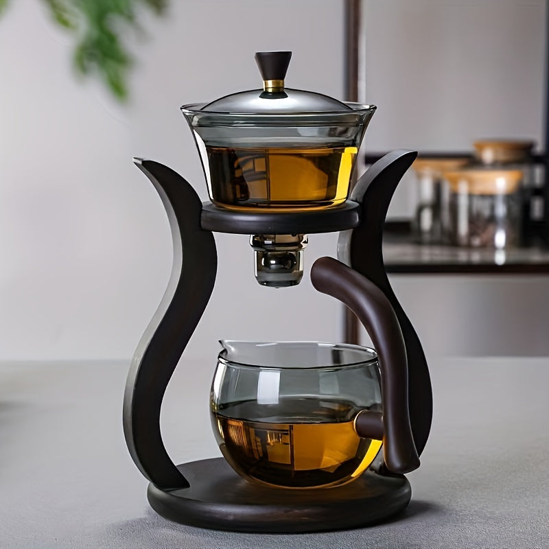 Glass Tea Set with Infuser and Magnetic Switch for Catering and Kitchen Use