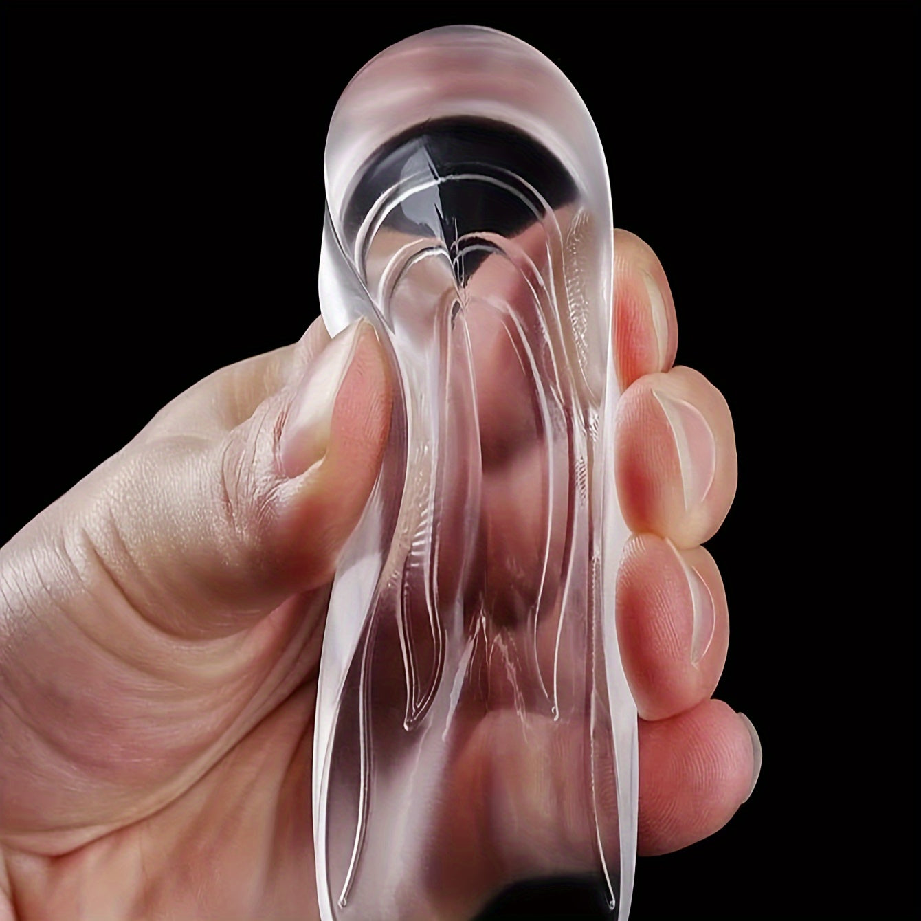 Unisex Silicone Height Increase Insoles Transparent Comfortable for Running Sports Basketball