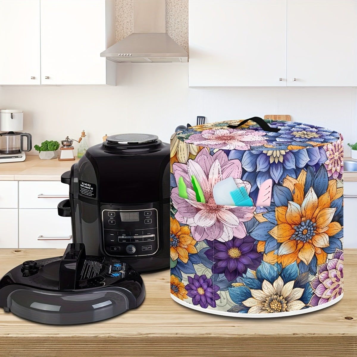 Funda lavable para olla a presión Boho Flower para Instant Pot de 8 Quart