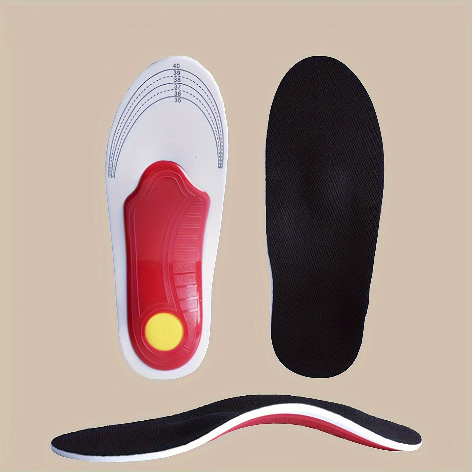 Unisex EVA Arch Support Insoles High Elasticity Shock Absorbing Sports Inserts