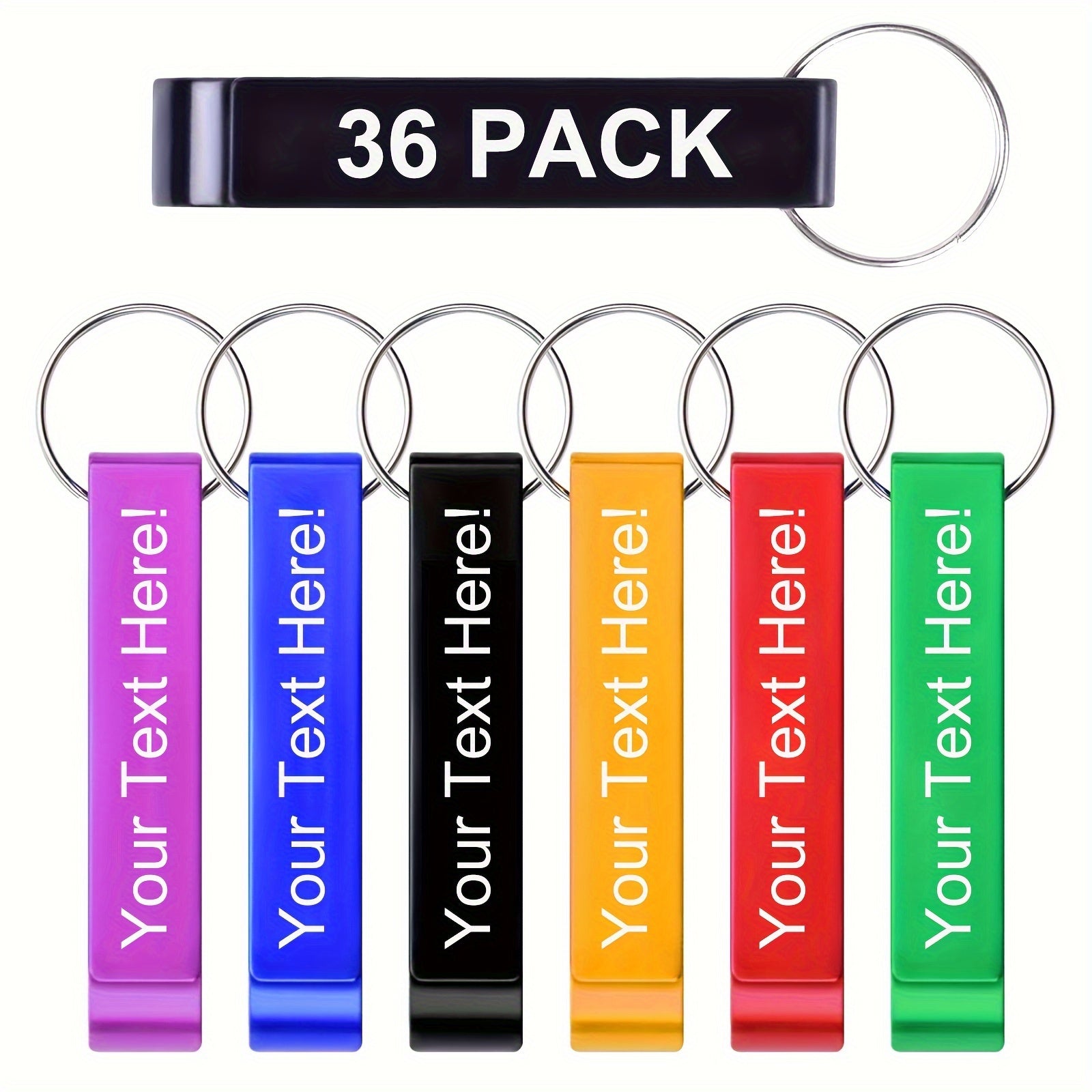 Personalized Keychain Bottle Opener with Colorful Custom Design and Free Engraving