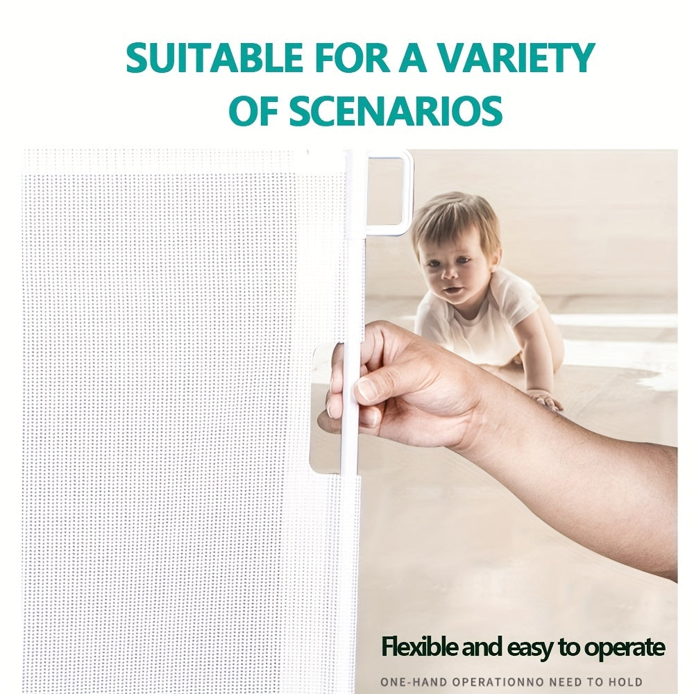 Retractable Mesh Baby Safety Gate for Doorways Stairs Indoor Outdoor 71cm Tall