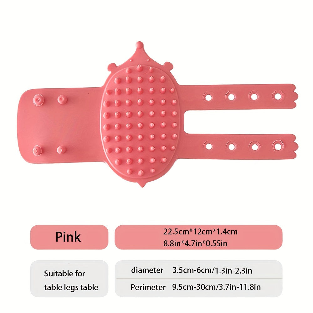 Rubber Self-Grooming Cat Scratcher Wall Mount with Flexible Bristles for Fur Removal