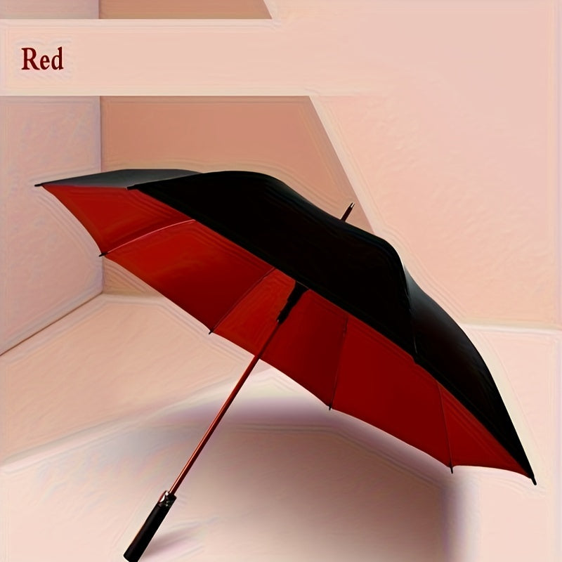 Minimalist Automatic Umbrella Water-Resistant Polyester Canopy Carbon Fiber Ribs Wind-Resistant