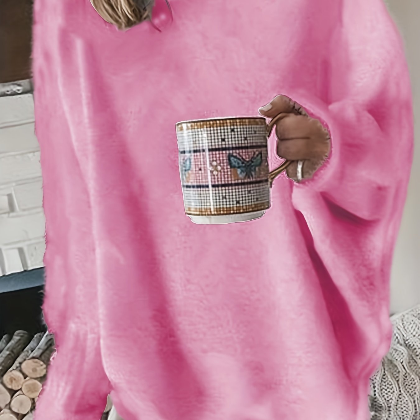Suéter de punto negro de talla grande para mujer, suéter cálido de invierno