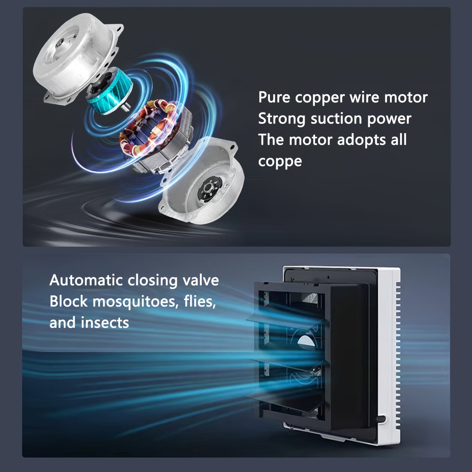 Solar Ventilation Fan 20W Wall-Mount Greenhouse Garage Pet Coop Exhaust