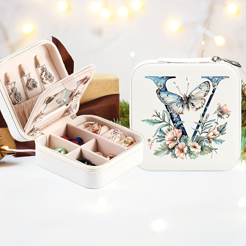 Yolgʻon charm bilan shaxsiylashtirilgan alfavitli flip-top bilan qoplangan, soʻzma-soʻz qoplangan va taqinchoqlarni saqlash uchun quti