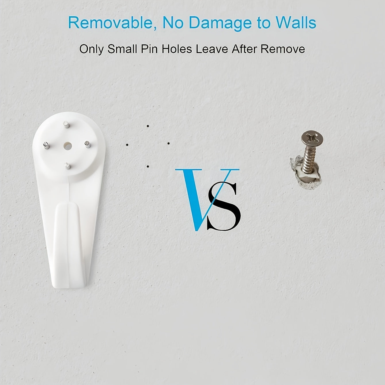 20-Pack Plastic Utility Hooks for Hard Walls Removable and Easy to Install