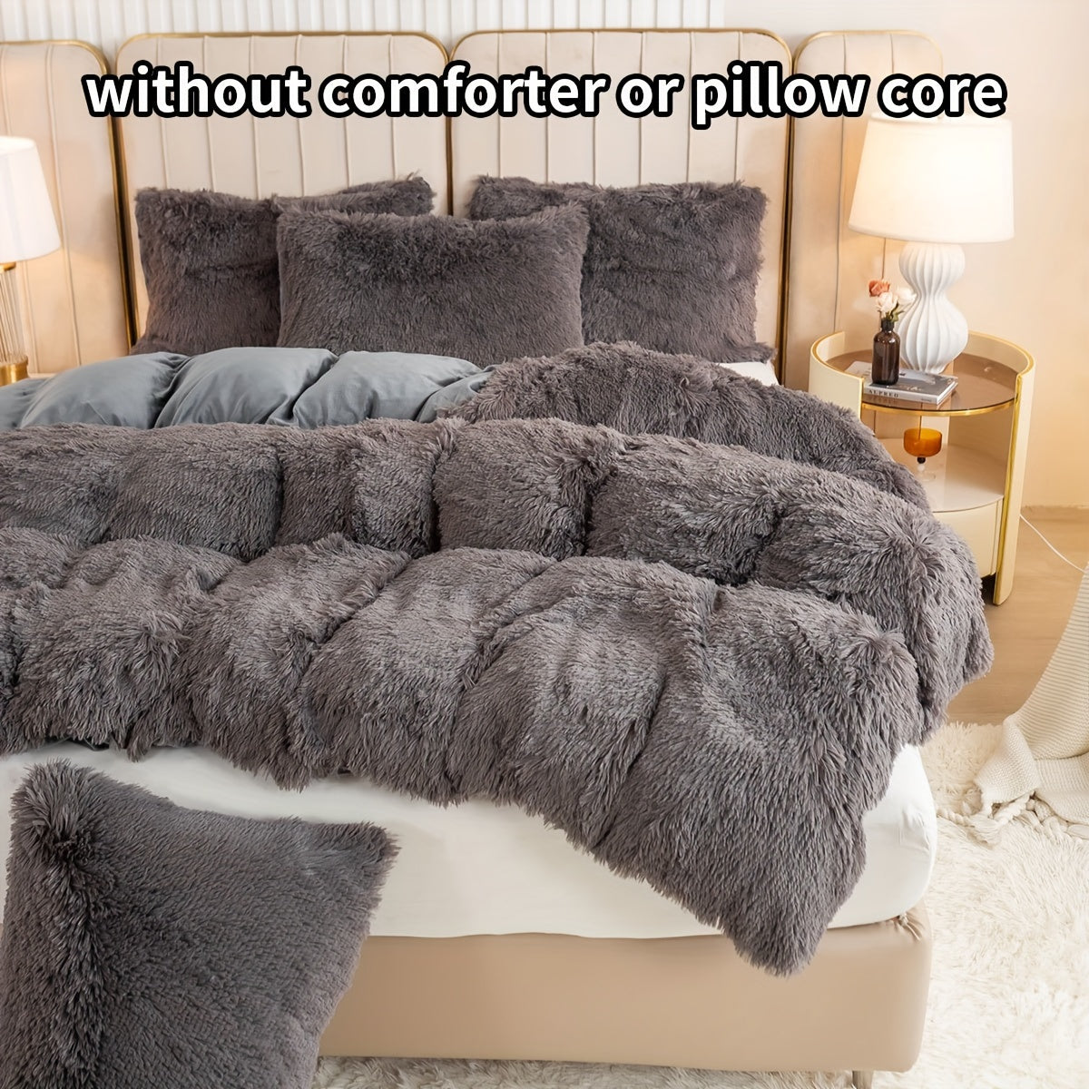 Set of 3 Pink Polyester Bedding Pieces for All Seasons Bedroom Decor