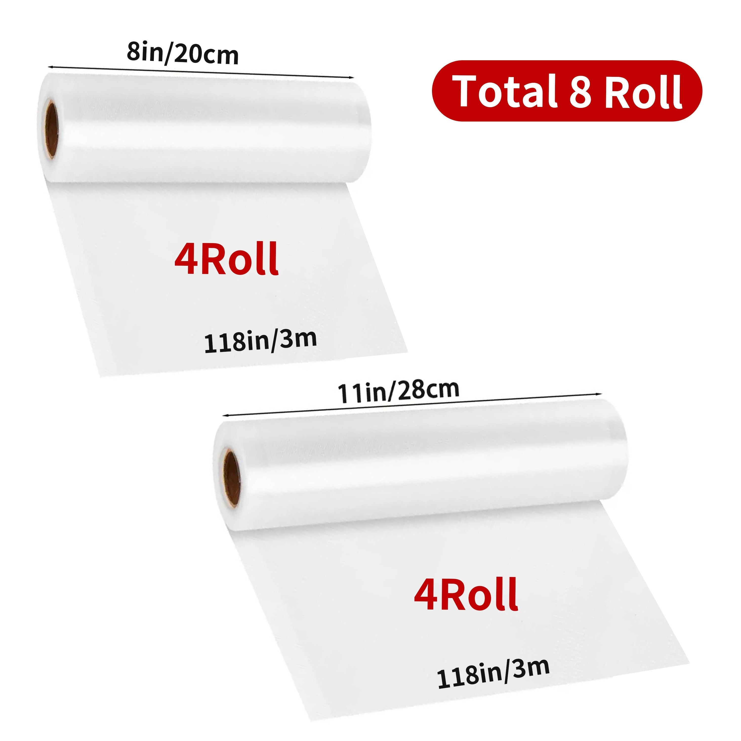 Oltita BPA-dan ozod vakuum yopishtiruvchi rulonlar oziq-ovqat saqlash, sous vide va oshxona tashkiloti uchun