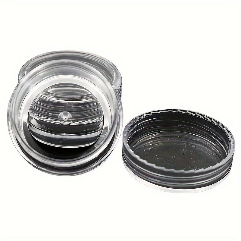 10 Pack Clear Plastic Storage Containers with Secure Lids for Nail Art and Cosmetic Samples