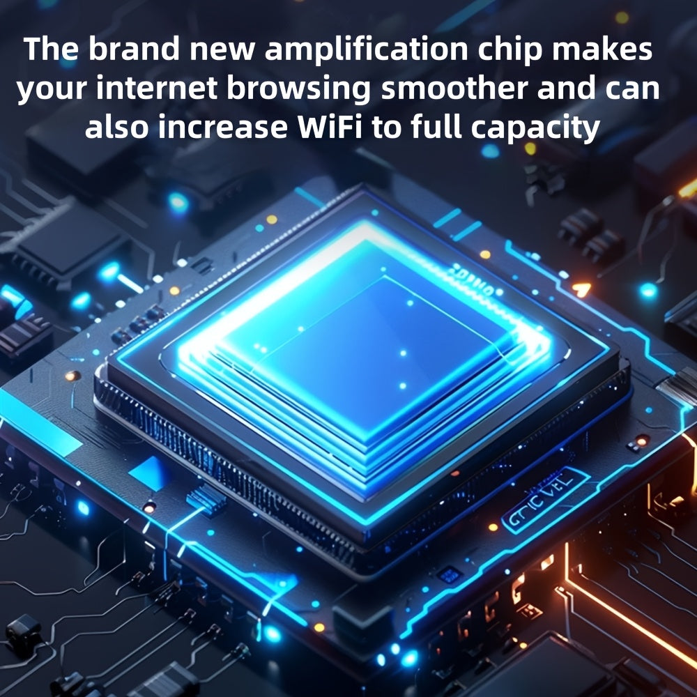 WiFi Extender with 6 Antennas Dual Band 300Mbps Signal Booster Ethernet Ports Easy Installation