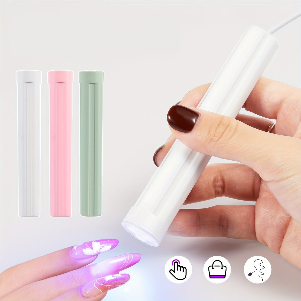 Mini UV LED Nail Curing Lamp Handheld Gel Polish Dryer USB Powered Unscented