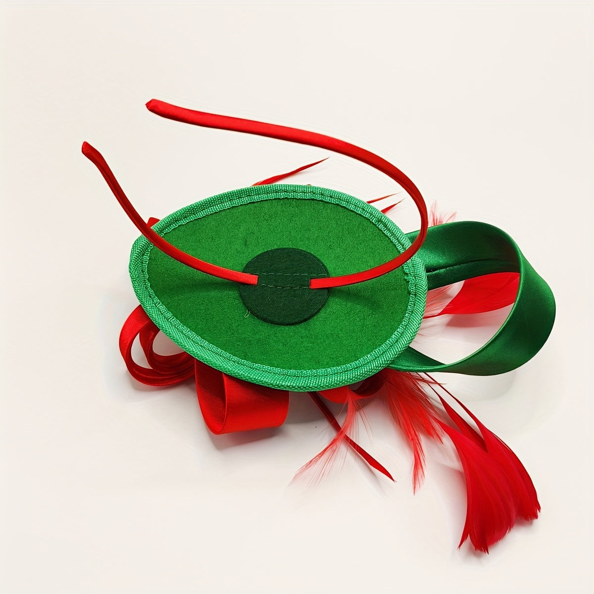 Women's Pillbox Fascinator Hat with Faux Feathers for Halloween and Derby Events