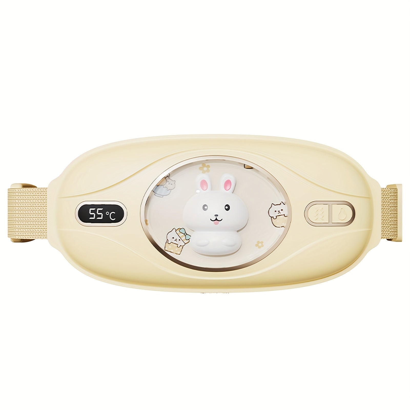 Vibrating Heating Massage Belt for Waist with Five Speeds USB Rechargeable Abdominal Massager