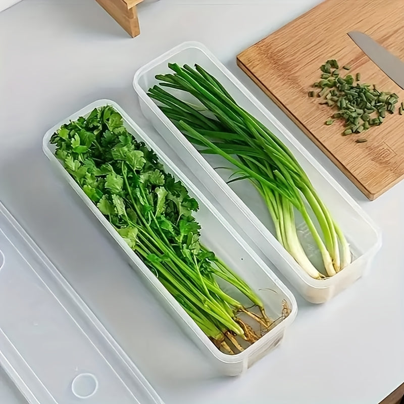 Plastic Food Storage Containers for Herbs Green Onions Mint Leakproof Stackable