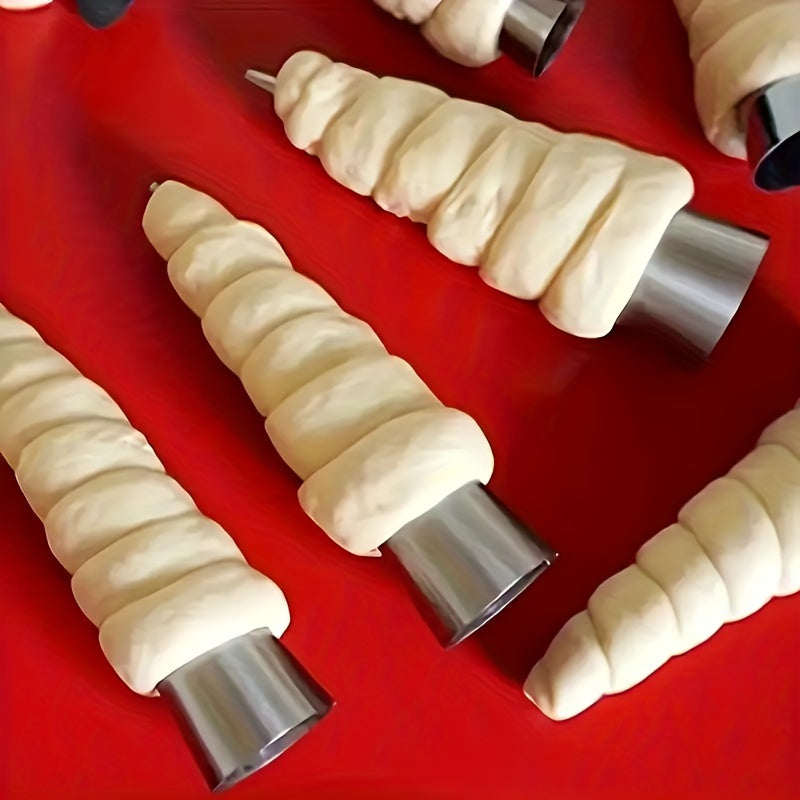 Conical Pastry Molds Set of 8 or 10 Stainless Steel for Croissants Puffs and Bread