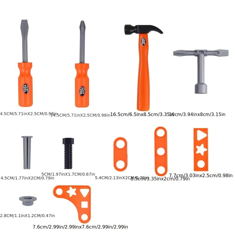 Kids Toy Tool Set in Three Sizes with Electric Drill and Repair Tools for Boys and Girls