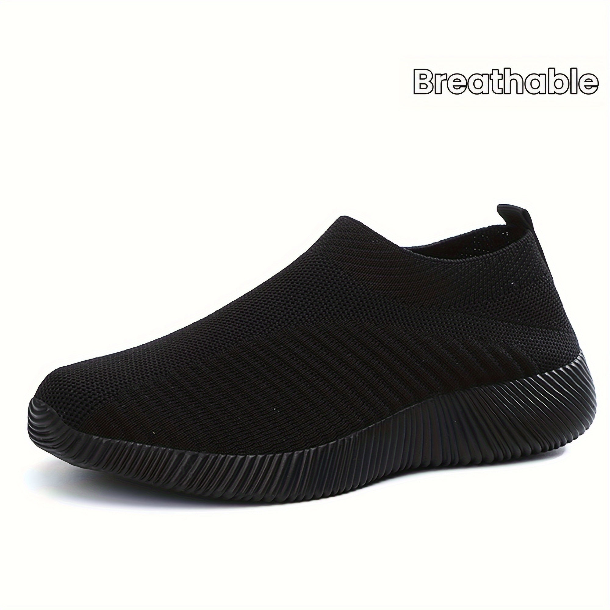 Women's Casual Breathable Slip-On Sneakers for Walking in Solid Colors