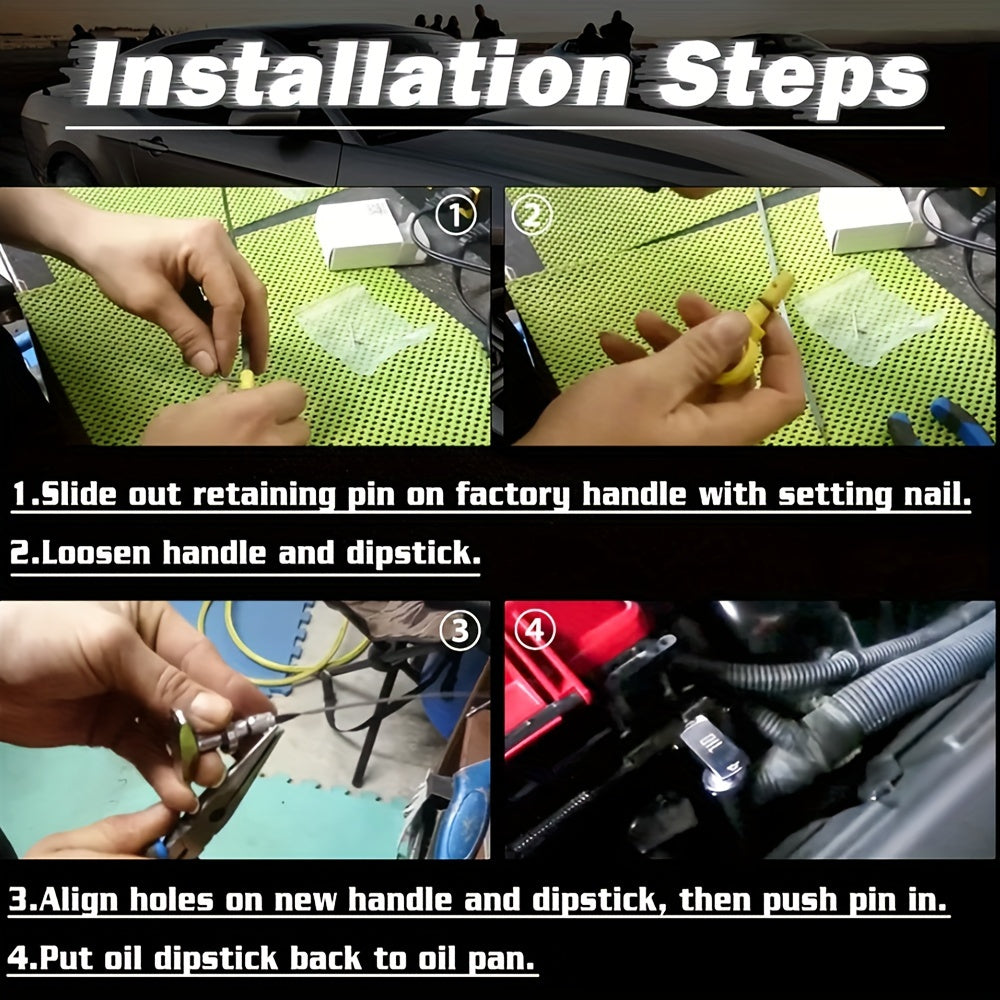 Universal alyuminiy qotishma avtomobil moyi dipstikini tortish tutqichining o‘rniga