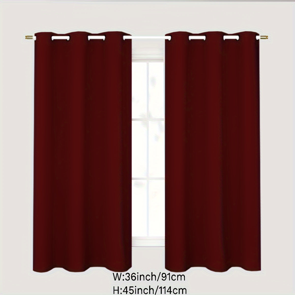 Gray Blackout Curtains for Bedroom Living Room Thermal Insulation Noise Reduction 1PC