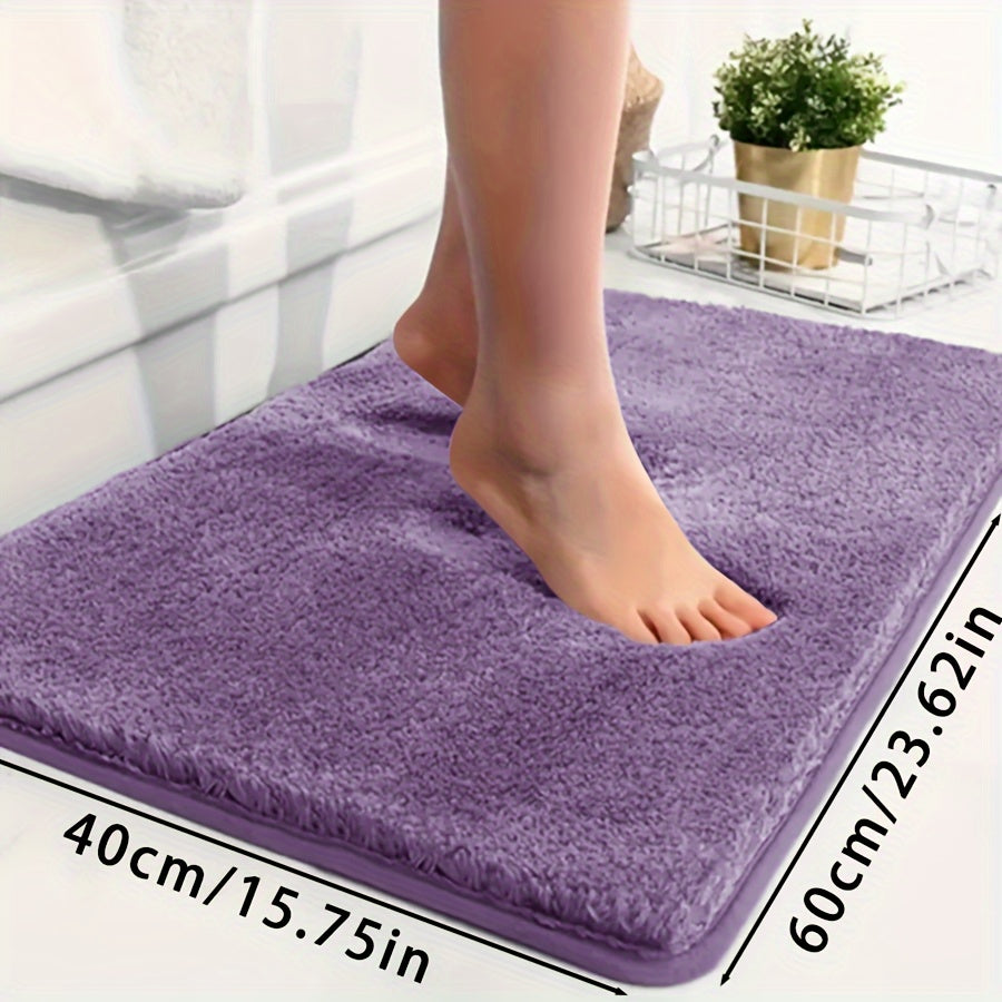 Ultra-Soft Non-Slip Absorbent Bathtub Mat for Bathroom and Laundry