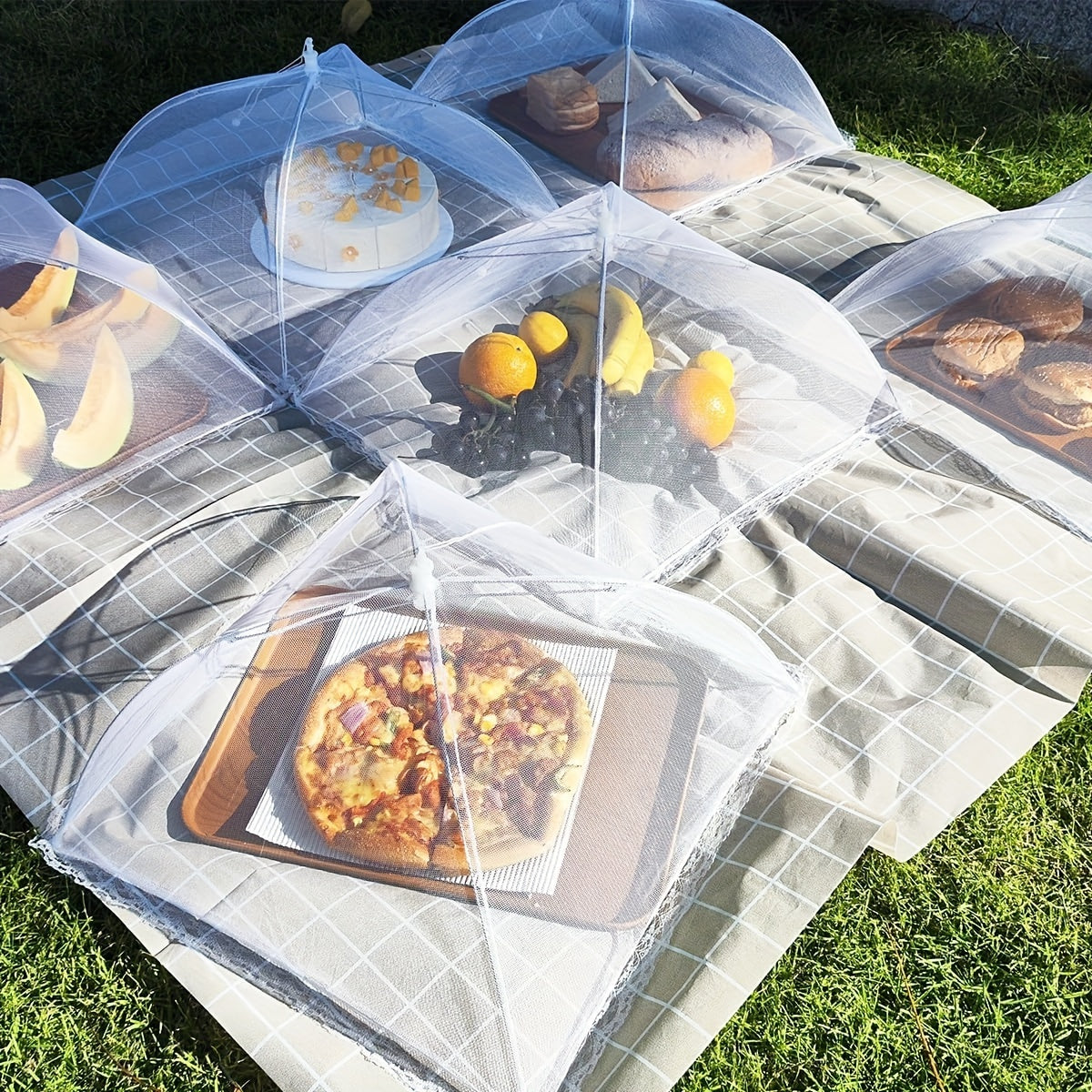 Food Covers Set 43.18 cm Mesh Tent Reusable Foldable for Outdoor Events