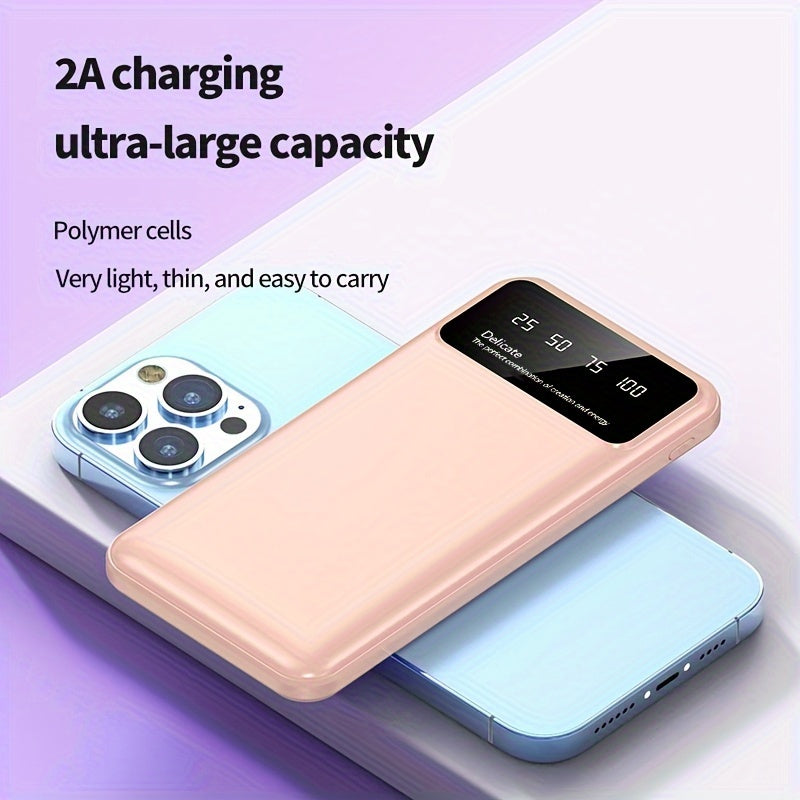 Portable Power Bank 20000mAh 10000mAh with LED Display Compact Lightweight for iPhone Android