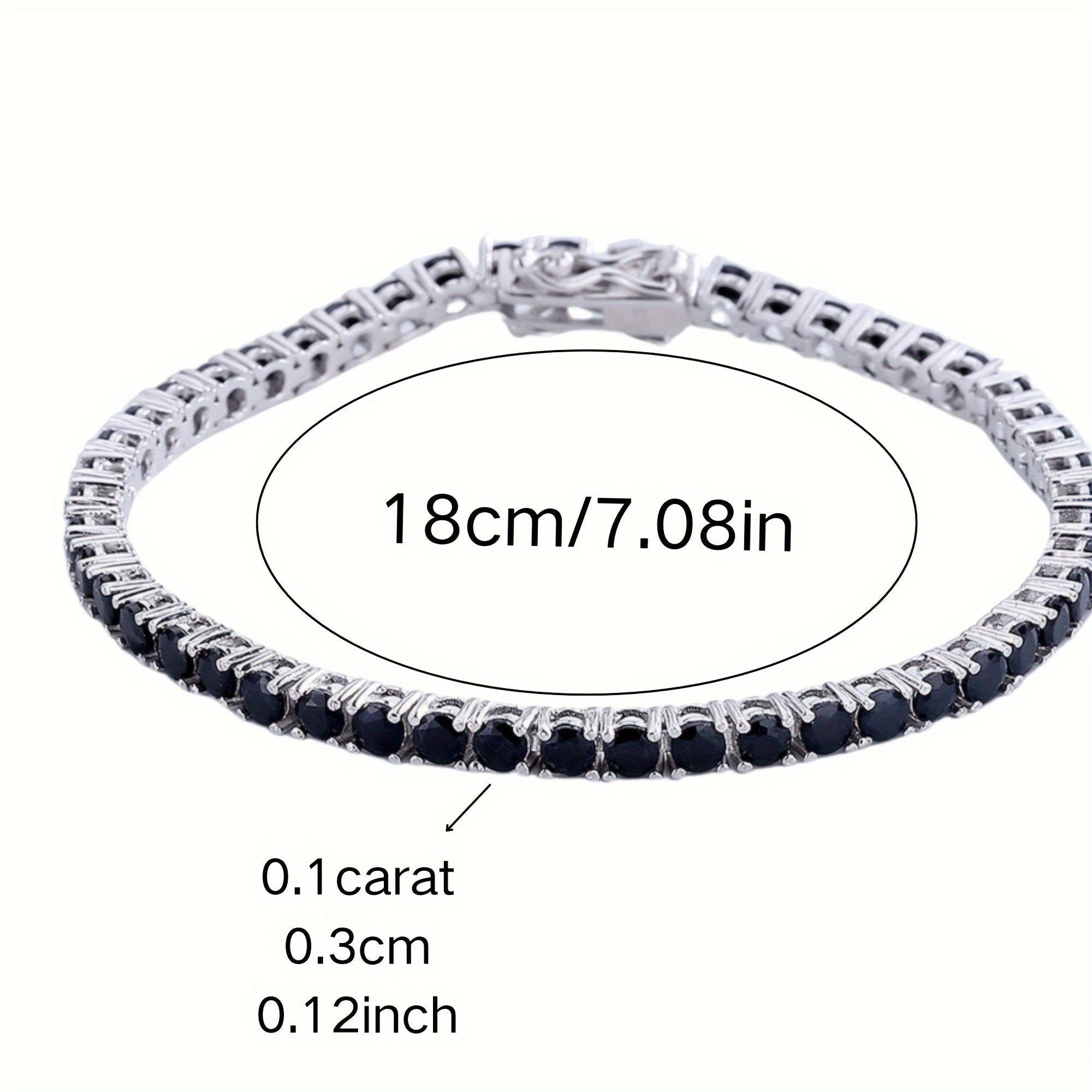 Sterling Silver Moissanite Bracelet 0.1 Carat Delicate Jewelry for Women