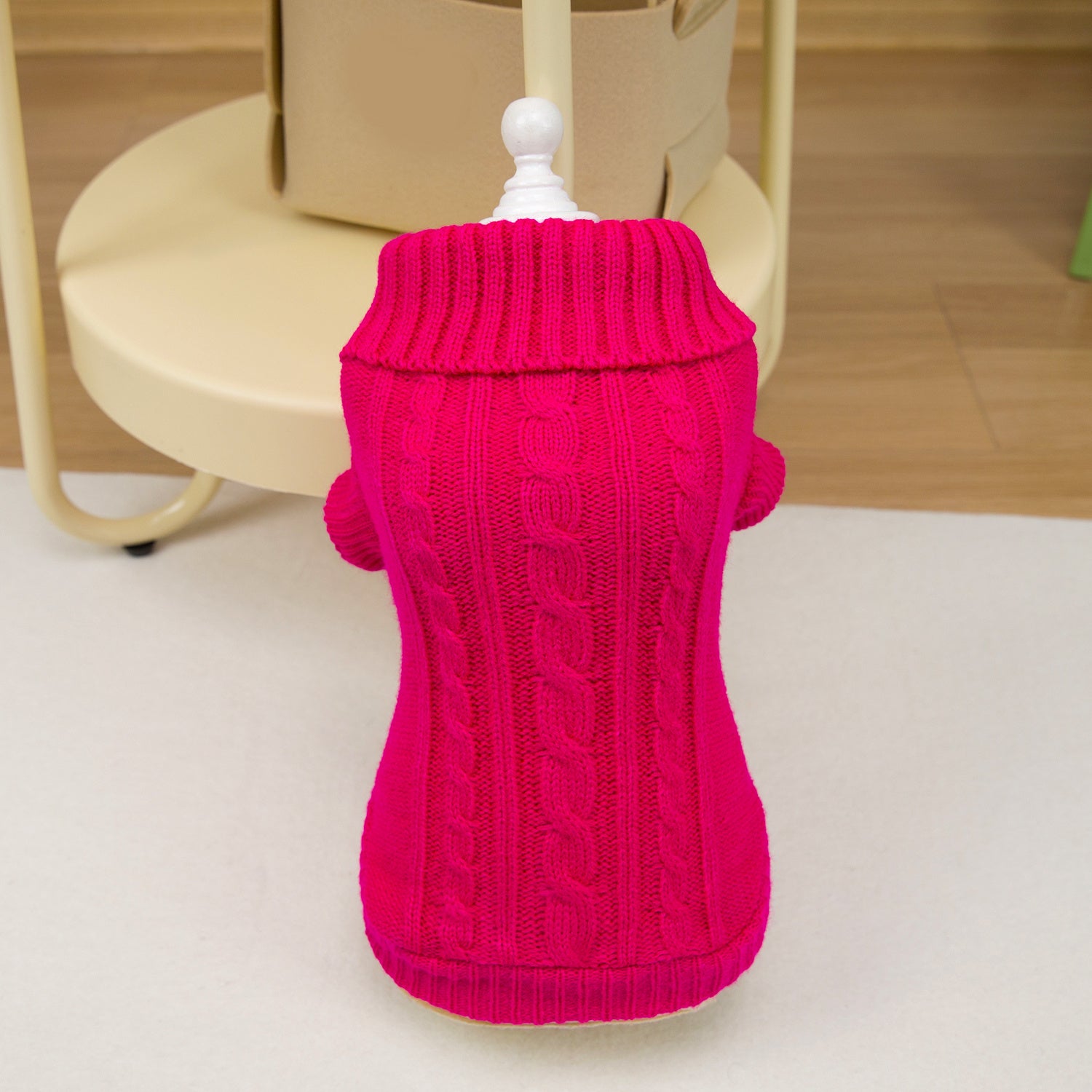 Small Dog Sweater Turtleneck Pullover for Winter Autumn Knit Polyester Toy Breed