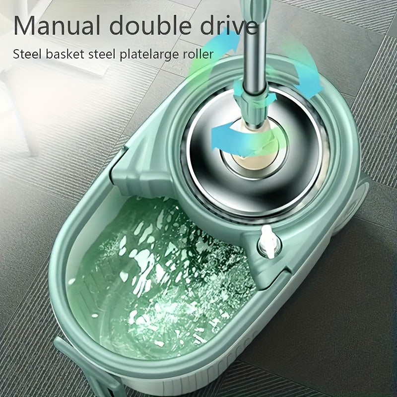 Uy uchun Ikki tomonlama Drive Rotary Mop va Buckett seti, qo'ldan ozod bo'lib yuvish uchun Spin Mop bilan, ho'l va quruq foydalanish, va changni tozalash. Yog'och, laminat, plitka va yog'och polni tozalash uchun ideal. Barcha bir joyda tozalash asbobi.