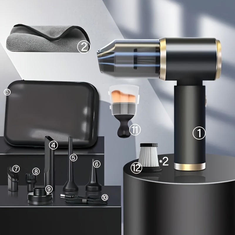 Ручной беспроводной пылесос с мощностью всасывания 5000PA и многофункциональными насадками