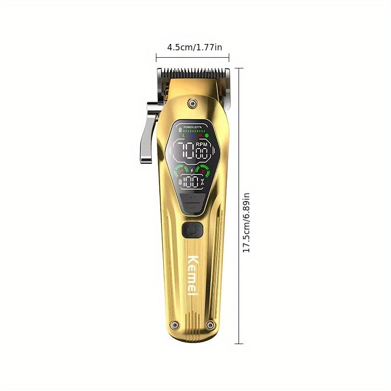 Cortapelos de alta velocidad con pantalla USB, batería de 2000mAh, recorte de precisión
