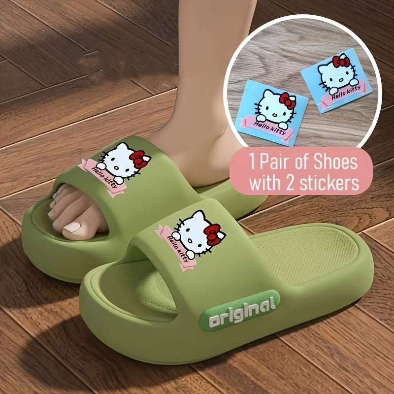 Girls Soft Foam Open-Toe Home Slippers with Non-Slip Sole