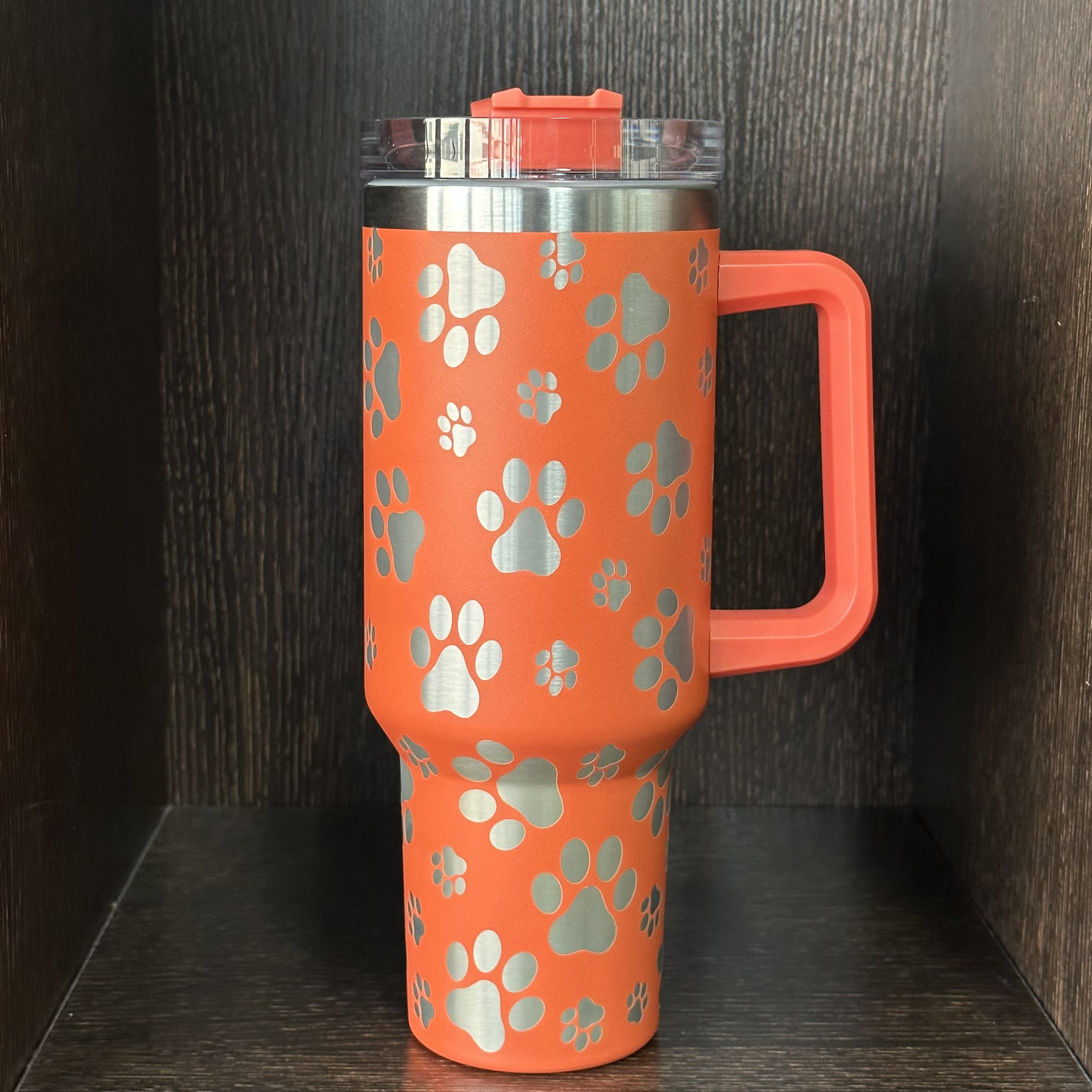 Taza de viaje de acero inoxidable aislado de 40 oz con doble pared y vacío, con tapa y asa para coche y uso diario