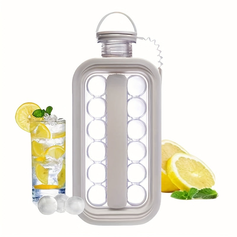 2-в-1 складная ледогенераторная бутылка с водой с кудрявыми и прямоугольными формами