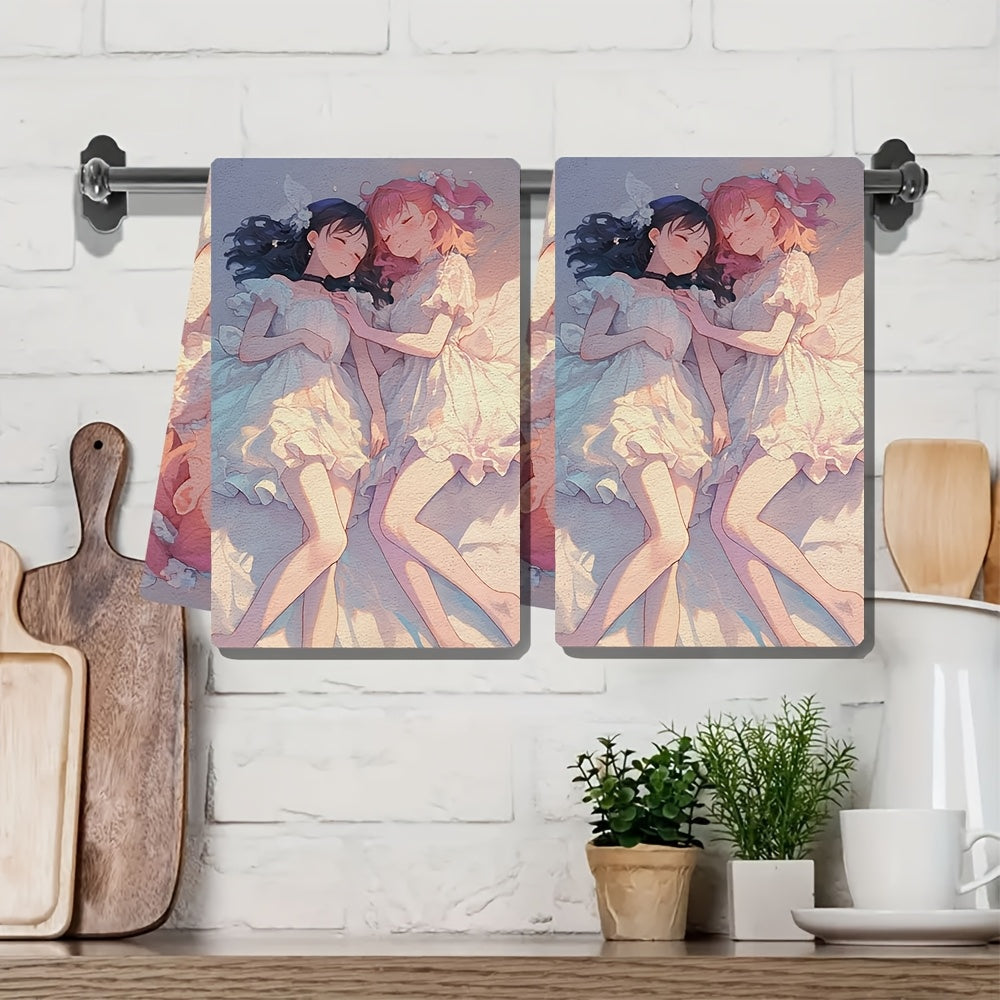 Kitchen Towel and Pillow Bundle, Absorbent Dish Towels, Machine Washable