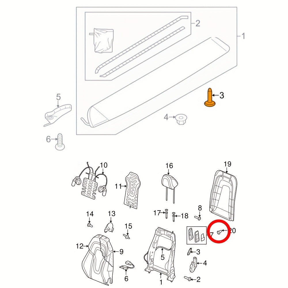 Universal Dashboard Door Panel Clips Set Plastic Fasteners 50pcs