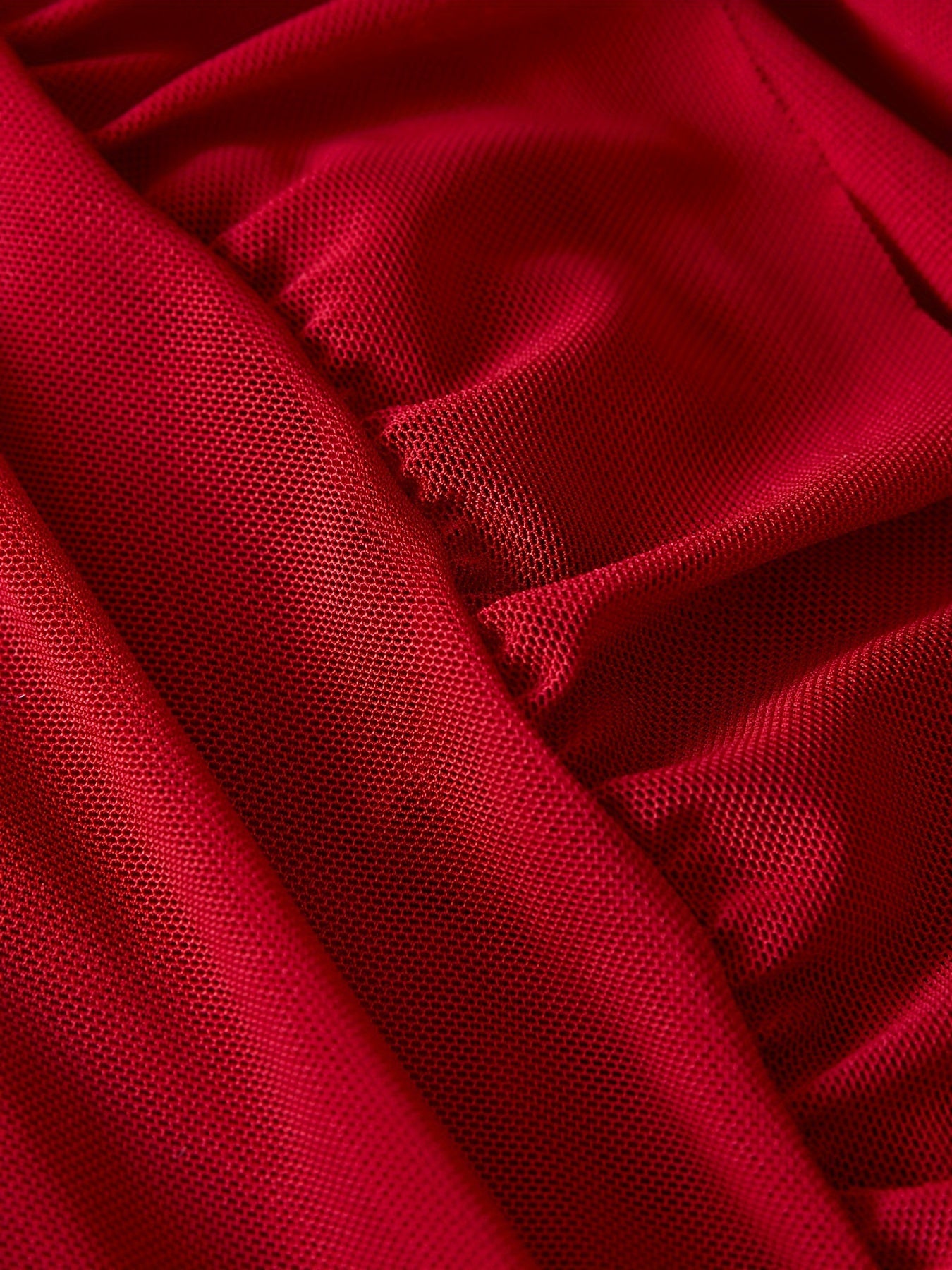 Women's Lace Ruffle Lingerie Set with Deep V Slip Dress and Thong