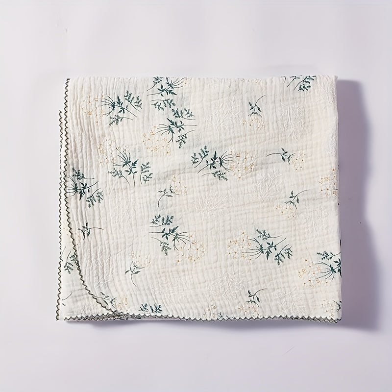 Baby Bath Towel Soft and Delicate with Lace Trim and Cartoon Print