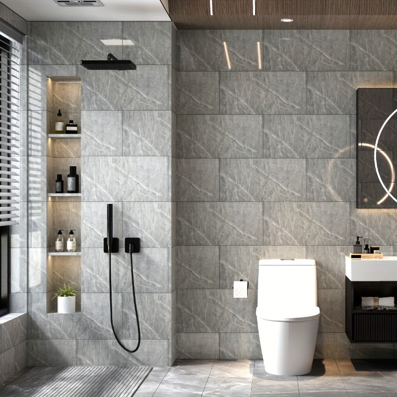 Adhesivos de pared de PVC impermeables, pegatinas autoadhesivas de imitación de azulejos de mármol para cocina y baño