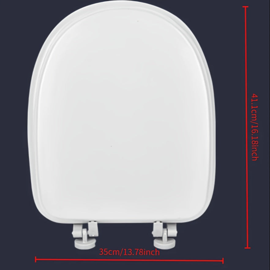 Durable Plastic Toilet Seat Cover with Quick Release Anti-Slip Easy to Clean for Standard Toilets