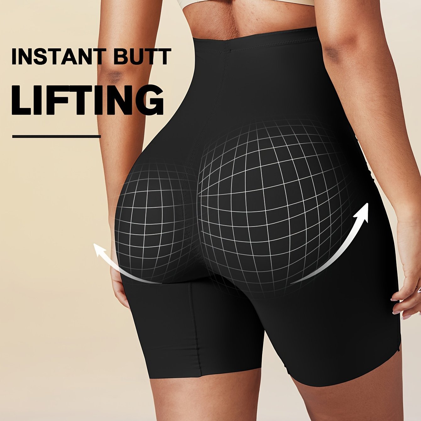 Seamless High-Waist Shapewear Shorts for Women Tummy Control Slimming Body Shaping