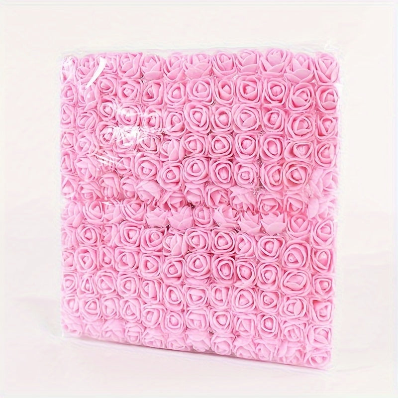 144 Mini Foam Rose sun'iy gullar, to'y bezatish uchun, DIY hunarmandchiligi uchun paket