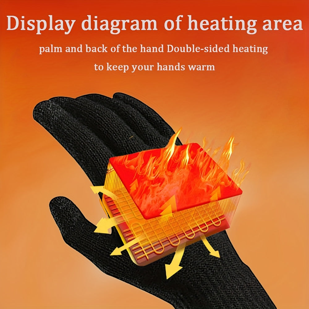 Electric Gloves with Intelligent Temperature Control Three-Speed Adjustment USB Powered Winter Warm Gloves