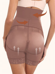 High-Waist Tummy Control Butt Lifter Compression Shorts for Postpartum Recovery Slimming Waist and Thighs