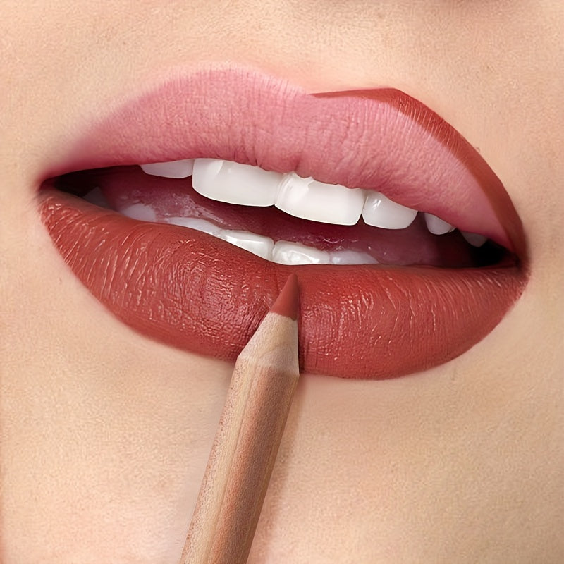 Set de perfiladores de labios mate impermeables para mujer, 24 colores, lápiz de labios de larga duración