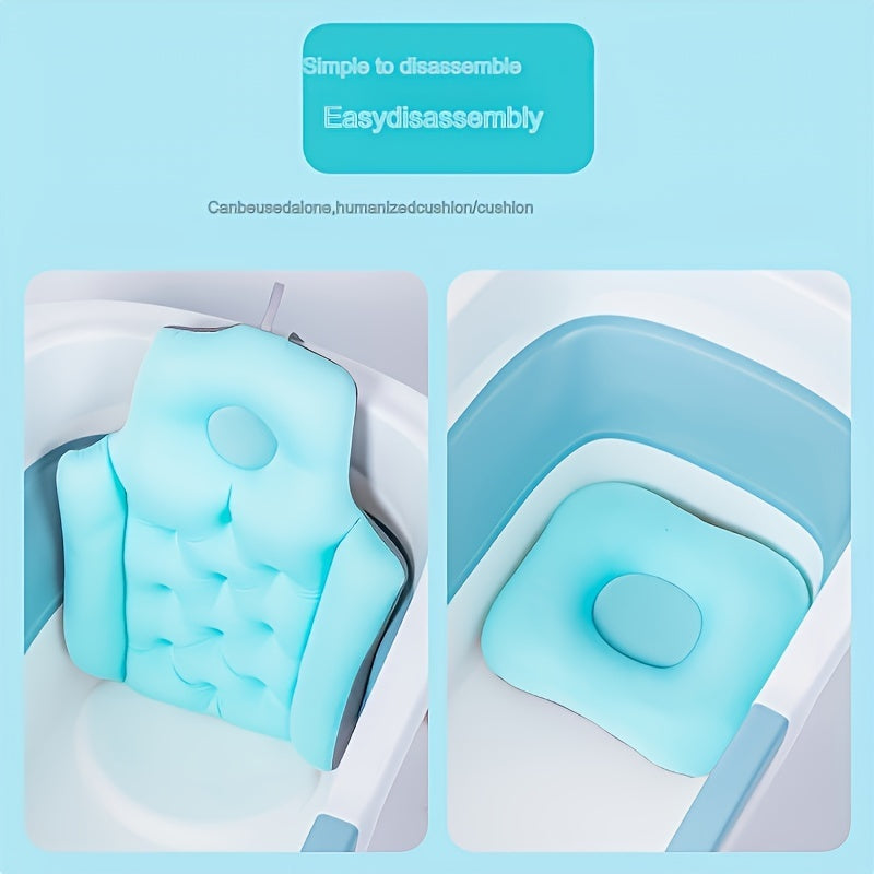 Full Body Waterproof Bath Pillow for Support in Pink or Blue