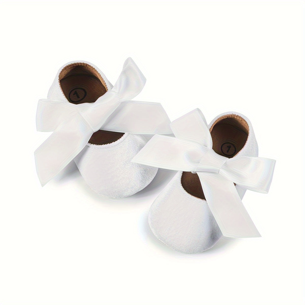 Infant Baby Girls Soft Sole Mary Jane Flats with Bowknot and Rubber Sole